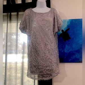 Sequin hearts y2k small dress that fits like a medium